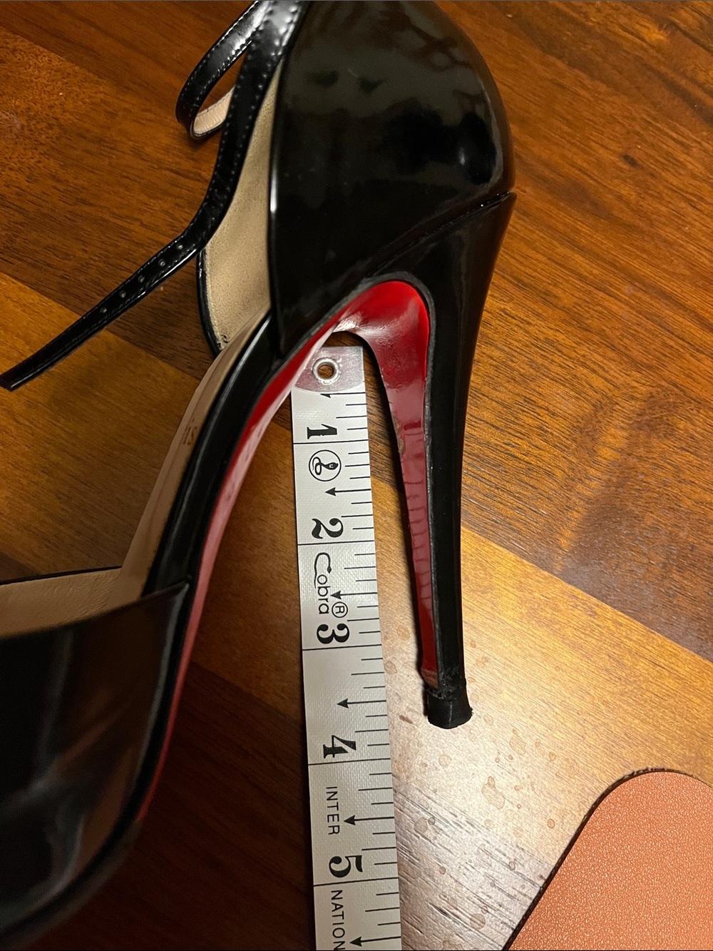 Christian Louboutin Black Patent Leather Peep-Toe Ankle-Strap Stilettos, size 39 - Picture 14 of 16